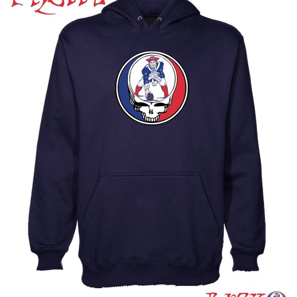 Grateful Dead Patriots Hoodie Parody Stealie Dead Forever NWT - Picture 1 of 3